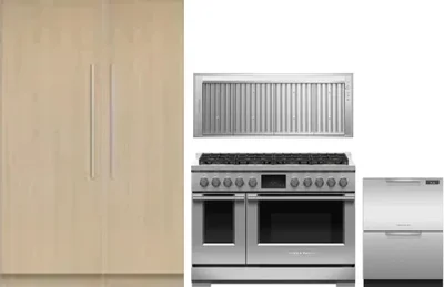 5 Piece Package Includes Refrigerator, Freezer, Range, Hood And Dishwasher